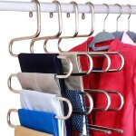 Lot de 3 cintres en s antidérapants en acier inoxydable pour pantalons, écharpes, vestes - homme, femme ... Lot de 3 cintres en s antidérapants en acier inoxydable pour pantalons, écharpes, vestes - homme, femme ...