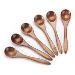 Jormftte - 6pcs petites cuill�res en bois, petites cuill�res � caf� en bois servant des ustensiles en ...