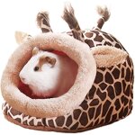 Jormftte - cochon d'inde lit jouet cage maison accessoires nid hrisson hamster accessoires sucre planeur ...