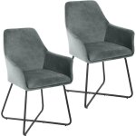 Svita - josie dining lot de 2 chaises de salle à manger fauteuil chaise rembourrée tissu gris clair Svita - josie dining lot de 2 chaises de salle à manger fauteuil chaise rembourrée tissu gris clair