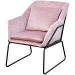 Svita - josie fauteuil rembourré fauteuil d'appoint rose canapé simple fauteuil relax velours Svita - josie fauteuil rembourré fauteuil d'appoint rose canapé simple fauteuil relax velours