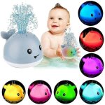 Jouets de bain pour b�b� baleine jouet de bain � pulv�risation automatique d'eau avec lumi�re led arroseur ...