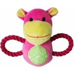 Jouets à couinement avec couinements pour chien avec 2 poignées en peluche jouet sonore chien, rose Jouets à couinement avec couinements pour chien avec 2 poignées en peluche jouet sonore chien, rose