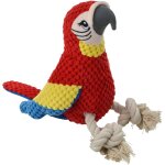 Jouet peluche mateo le perroquet corde pour chien