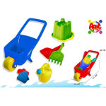 Jouet de plage avec brouette, seau, pelle, arrosoir, jeux enfants