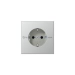 Cache de fond de fiche schuko 2p + tt aluminium jung al 1520 ki pl