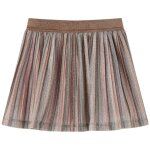 Jupe pliss�e avec paillettes pour enfants marron et rose 92