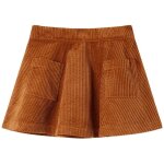 Jupe  poches en velours ctel pour enfants cognac 116