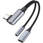 Jusch - 2 en 1 adaptateur usb c jack 3, 5mm et chargeur, usb type c vers jack  puce dac