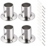 Lot de 4 supports de tringle à rideau support de rail support de tige de douille ensemble de brides en ... Lot de 4 supports de tringle à rideau support de rail support de tige de douille ensemble de brides en ...