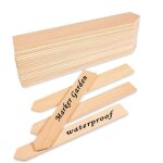 50pcs �tiquettes de plantes en bois avec, pointu signe de la plante imperm�able �cologiques marqueurs ...