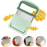 Couteau ondul  frites, coupe patate, coupe - frites inoxydable, trancheur  vague pour les frites