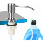 Jusch - distributeur de savon pour �vier de cuisine pompe de comptoir en inox bross� avec tube en silicone ...