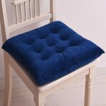 Galette de chaise 40x40, coussin de chaise interieur dehoussable, coussin chaise avec sangles, velours ...
