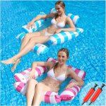 Hamac pour piscine gonflables, ensemble de 2 pices de la piscine  lit flottant  quatre tubes avec ...