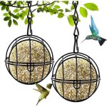 Mangeoire oiseaux exterieur, lot de 2 mangeoire pour oiseaux suspendue, bird feeder, oiseaux sauvages ...