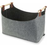 Panier � b�ches, grande panier en feutre buche avec 2 poign�es panier de rangement b�ches pliable sac ...