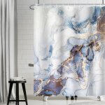 Rideau douche marbre bleu, rideau de douche gris et doré abstrait rideau de baignoire lavable rideau ... Rideau douche marbre bleu, rideau de douche gris et doré abstrait rideau de baignoire lavable rideau ...