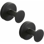 Rond crochet patre en acier inoxydable couleur noire, crochet peignoir finition peinte en noir fixation ...
