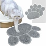 Tapis litire pour chats, 2 pices haute qualit bac  litire pour chats grande, matriel de pvc, forme ...