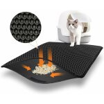 Tapis litiere chat pour bac  litire chat et toilette chat, katzenstreu matte 75x55 cm, impermable ...