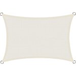 Voile d'ombrage imperm�able rectangulaire 3x4m, toile ombrage pes r�sistant � l'eau, r�sistant 98% protection ...