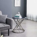Jymtom - bout de canape table de thé avec en métal à la forme spirale au style moderne pour salle d'entrée ... Jymtom - bout de canape table de thé avec en métal à la forme spirale au style moderne pour salle d'entrée ...