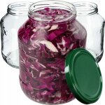 Kadax - 12x bocal pot en verre 1, 7l pour conserves concombres miel + couvercles fi89