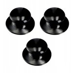 Lot de 3 poignes de couvercle en plastique et acier inoxydable - pour couvercle de casserole - noir ...