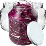 Kadax lot de 4 bocaux de conservation en verre de 2, 5 l, fi100 mm, bocaux de conservation, pots de concombre, ... Kadax lot de 4 bocaux de conservation en verre de 2, 5 l, fi100 mm, bocaux de conservation, pots de concombre, ...