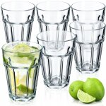 Lot de 6 verres  boisson, longs, en verre neutre / calcium, lavables au lave - vaisselle, empilables, ...