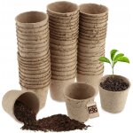 60x pots de semis de tourbe 6cm semis biod�gradables semis - kadax