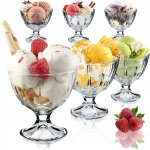 6x tasses  dessert  glace en verre 300 ml ensemble de tasses  glace - kadax