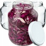 Kadax - lot de 8 bocaux en verre  insrer, 1, 7 l, fi89 mm, verre de concombre, bocaux en conserve, ...