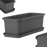 Kadax bac de balcon pot de fleur 40cm + support