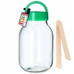 Kadax - bocal en verre, avec pinces, couvercle en plastique, en forme de ballon, pot de conservation ...