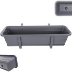 Kadax bo�te de balcon pot de fleurs pot de fleur 60 cm supports support balustrade de balcon