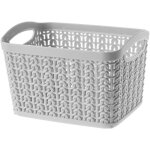 Kadax bo�te de rangement en plastique, panier de stockage � conception ouverte et poign�es robustes pour ...