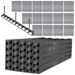 Kadax - bordure de pelouse de jardin 5, 8 cm 50 mo + 150 ancres