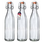 Bouteille en verre de 1l avec bouchon hermtique pour la conservation des boissons, parfaite pour le ...