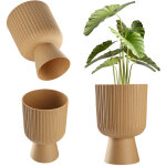 Kadax - cache - pot de fleur support de fleur de pelouse 14 cm marron