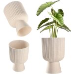 Kadax - cache - pot de fleur support de fleur de pelouse 18 cm beige