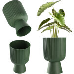 Kadax - cache - pot de pelouse support de fleurs 18 cm vert