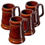 Kadax - chope � bi�re 500ml chopes en gr�s 4 pcs