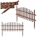 Kadax - cl�ture de jardin en bois palissade bordure de jardin 85x35cm bois de pin