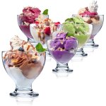 Kadax - coupes � dessert et glace en verre, lot de 6, 450 ml