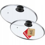 Kadax - couvercle en verre pour casserole et po�le 28cm + 30cm