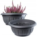 Grand pot de fleur en plastique rsistant aux intempries, jardinire ronde pour amnagement extrieur ...