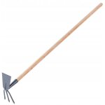 Kadax - houe de jardin avec fourchette, manche 125 cm