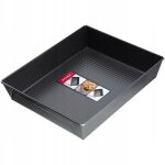 Moule à gâteau rectangulaire, grand moule à pâtisserie avec revêtement antiadhésif et bords hauts, accessoire ... Moule à gâteau rectangulaire, grand moule à pâtisserie avec revêtement antiadhésif et bords hauts, accessoire ...
